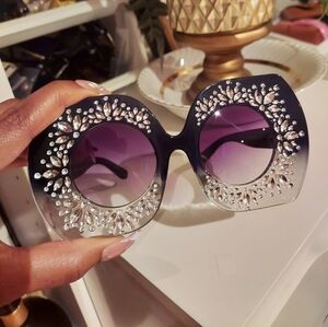 Ombre bling sunglasses